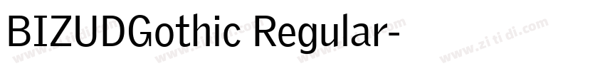 BIZUDGothic Regular字体转换